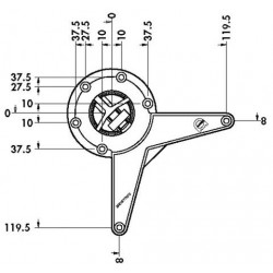 Pied de table métallique hauteur de 710mm et 820mm platine de fixation