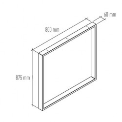 Pied de table rectangulaire hauteur 875mm