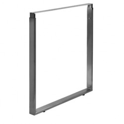 Pied de table rectangulaire télescopique inox brossé