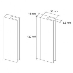 Schéma technique Supports pour séparateur d'îlot