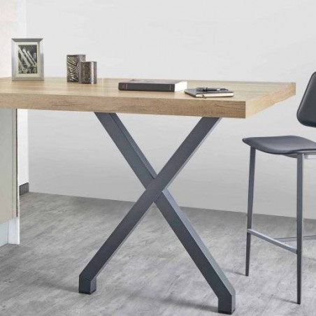 Pied de table croisillon en acier