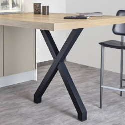 Pied de table croisillon en acier