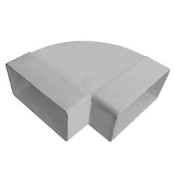 Raccord horizontal 90° rectangulaire Blanc