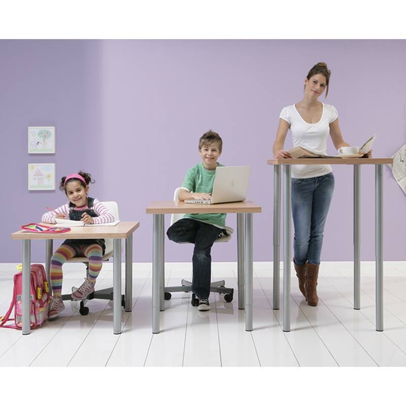 Pieds de table réglables en hauteur facilement - Rond et Inox