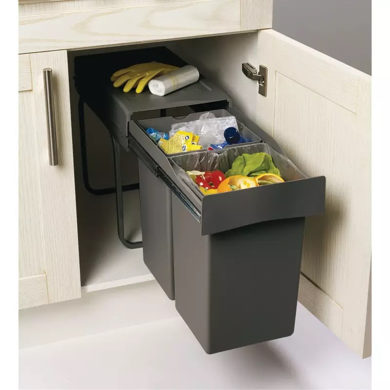 Poubelle tri sélectif bacs de capacité 28 litres Accessoires