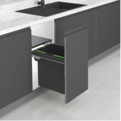 Poubelle de recyclage avec...