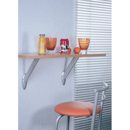 Console de bar inclinée pour tablette bois en situation