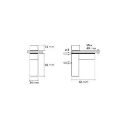 Schéma technique Support pout tablette 3mm à 40mm