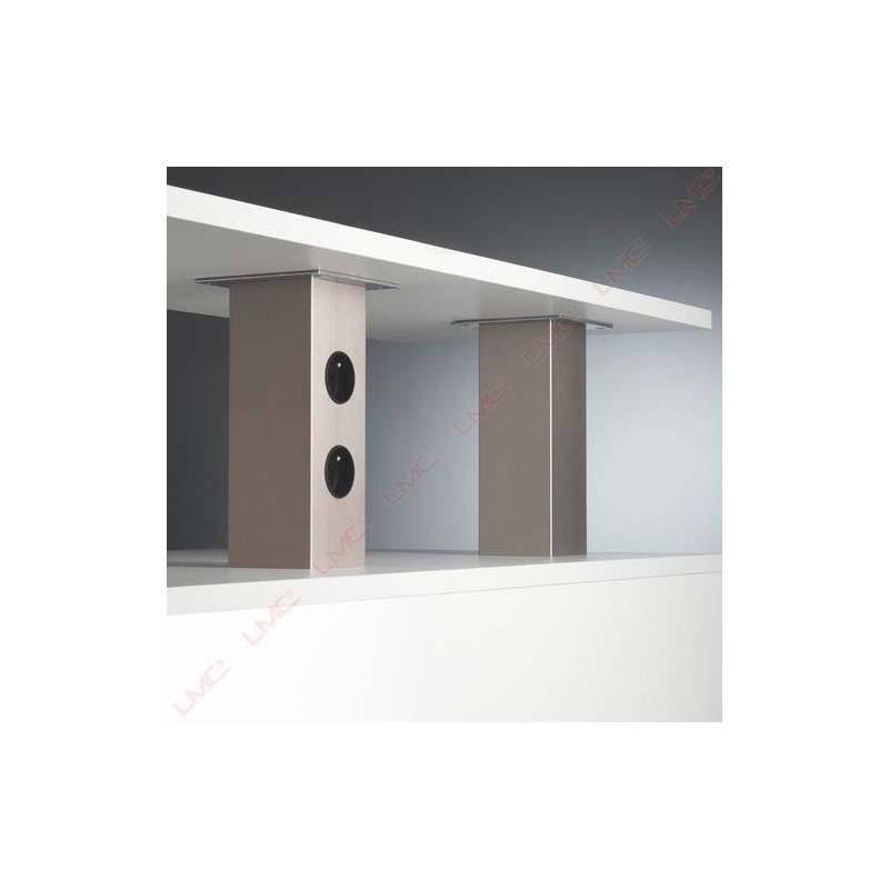 Console de bar droite fixation invisible inox avec prise électrique Console de bar droite fixation invisible inox avec prise électrique