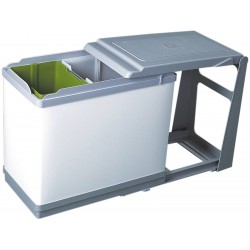 Poubelle coulissante tri sélectif 27 Litres 2 seaux