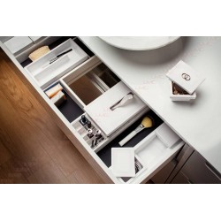 Range-accessoires pour tiroir de salle de bain blanc