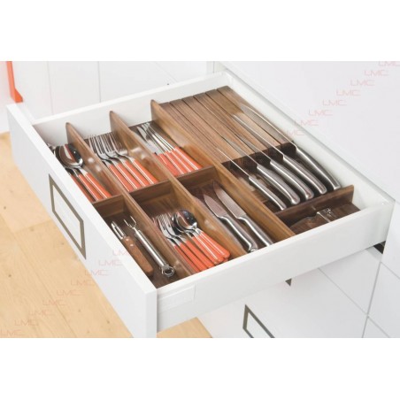 Range-couverts en bois pour tiroirs TANDEMBOX en situation